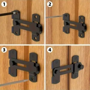 Trava De Segurança Para Porta Com Fecho Deslizante - Imagem 6
