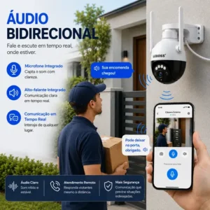 Câmera Dome Wi-fi Ptz 1080p Visão Noturna 30m Rotação 360° - Imagem 3