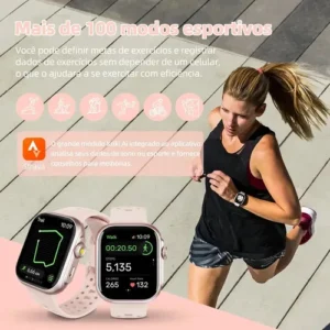 Relógio Smartwatch Bettdow Fb041 47 mm Esportivo Alexa E Gps 1.85 Cor Rosa - Imagem 8
