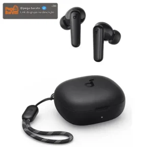 Fone De Ouvido Soundcore by Anker P20i Graves Poderosos e Impactantes Bluetooth 5.3 30H de Reprodução Resistência à Água 2 Mics IA para Chamadas Claras Personalização de Som via App Cor Preto - Imagem 1