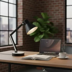 Luminaria Articulada Mesa Abajur Escritório Estudo Quarto Cor da estrutura Preto Marx Greg 3D - Imagem 7