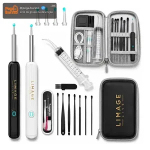 Otoscópio HD Digital com Câmera LED WI-FI para Ouvido, Nariz e Garganta + kit de Limpeza com Seringa, Android, IOS, Iphone. - Imagem 1