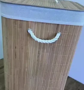 Vittak Cesto De Roupa Bambu 72 Litros Dobrável Retangular Com Tampa E Forro - Imagem 2