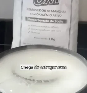 Percarbonato De Sódio Granulado Super Branco 1kg Tira Manchas Roupas - Imagem 2