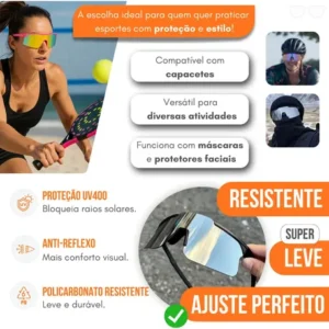 Óculos Esportivo Ciclismo Beachtenis Pesca Corrida Uv400 - Imagem 3