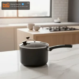 Panela de Pipoca Profissional RL 4L Antiaderente Tampa de Vidro Preto - Imagem 1