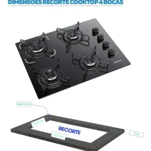 Cooktop Fogão Itatiaia Essencial 4 Bocas Bivolt Preto - Imagem 4
