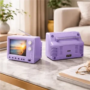 Mini Tv Portátil Retrô, Tela Usb Hd Recarregável De 2,4. - Imagem 7