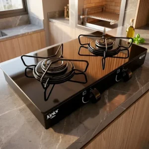 Fogão Cooktop De Mesa Portátil A Gás 2 Bocas Vidro Clarice - Imagem 7