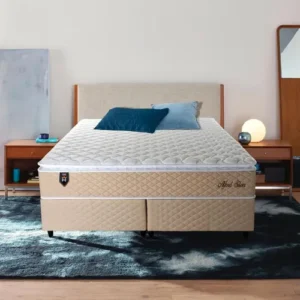Cama Box King Size Alford 193x203x66 Bege C/ Molas Ensacadas - Imagem 3