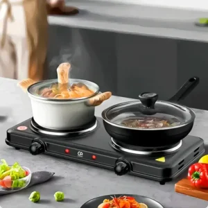 Fogão Cooktop 2 Bocas Elétrico Fogareiro 2000w Casauno Preto 127v - Imagem 5