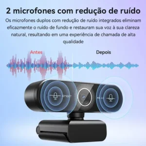 Webcam Emeet C60e 4k 30Fps Uhd 8mp Foco Automático 1080P 60fps Camera Para PC 2 microfon VideoConferencia Preto - Imagem 10