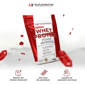 Whey Protein Power Nutrition 900g Mousse Maracujá Hf Maracujá - Imagem 2
