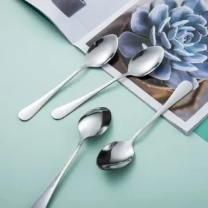 12 Colheres Para Sobremesa Aço Inox Promoção - Imagem 8
