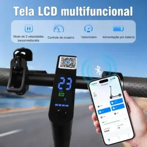 Patinete Scooter Elétrico Com Velocidade Até 30 Km Bluetooth - Imagem 4
