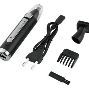 Aparador de Pelos Kemei KM-6511 Nariz Orelhas Sem Fio Preto - Imagem 2