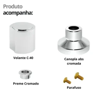 Kit De Acabamento Para Registro C 40 Metal Padrão Universal - Imagem 8