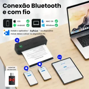 Impressora Térmica E De Tatuagem 2en1 Portátil Com Bluetooth - Imagem 4