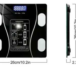 Balança Digital Com Display Lcd Bluetooth Bioimpedância App Cor Preto - Imagem 6