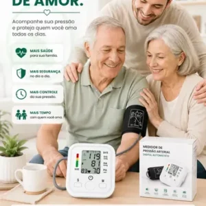 Aparelho Medidor de pressão digital doméstico para uso residencial Pressão Arterial Braço Bracadeira Pulso Manguito - Aparelho Medir pressao aferidor Ajustável P/ Adultos ou Crianças - Marca Bahrein - Imagem 4
