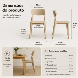 Kit 4 Cadeiras Sala Jantar Pretas Empilháveis Modernas - Imagem 8