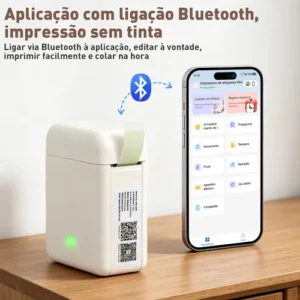 Impressora Termica Mini Etiqueta Portatil Bluetooth +5 Rolo - Imagem 7