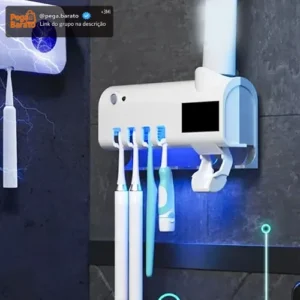 Suporte Porta Escova Dentes Dispenser Pasta - Imagem 1