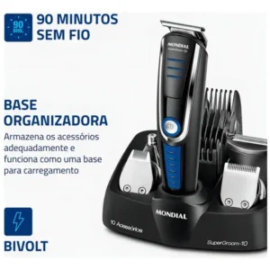 Aparador De Pelos Super Groom 10 Mondial 6W Bivolt BG-03 - Imagem 7
