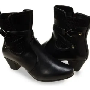 Bota Chelsea Feminina 73241 Com Cano Curto Preto Mooncity - Imagem 7