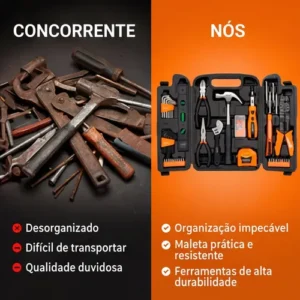 Kit Jogo De Ferramentas 129 Peças Completo Alicate Chaves - Imagem 9