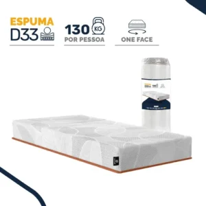 Colchão Solteiro Ortopédico Espuma D33 A Vácuo - Lucas Home Branco - Imagem 4