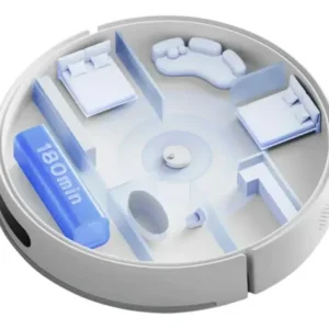 Robô Aspirador Xiaomi S40 10000pa Ultra Potente Bivolt Branc Branco - Imagem 6
