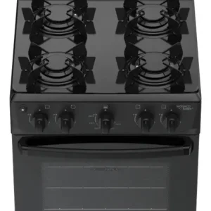 Fogão 4 Bocas Atlas Mônaco Lustro Automático Mesa De Aço Esmaltado Preto - Imagem 6