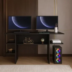 Escrivaninha Mesa Para Computador Gamer Cor Preto - Imagem 8