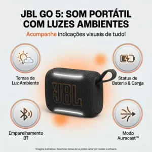 Caixa Som Jbl Go 5 Bluetooth Portátil Original Prova D'água - Imagem 7