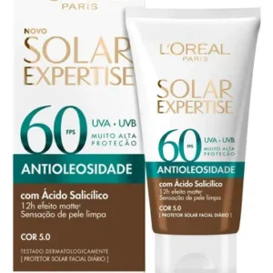 Protetor Solar Facial L'Oréal Paris Solar Expertise Antioleosidade FPS60 Cor Negra 40g - Imagem 8