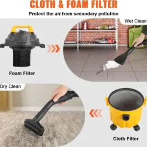 Aspirador De Pó E Água De Potência Soprador 3 Em 1 1400w 10l - Imagem 9