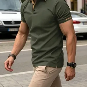 Camisa Polo Manga Curta Casual Masculina - Imagem 7