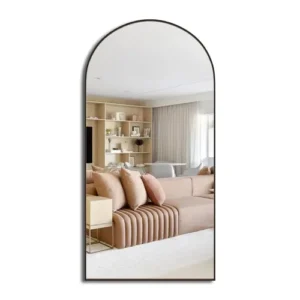Espelho 100x50 Decorativo Grande Corpo Inteiro Com Moldura Preto - Imagem 4