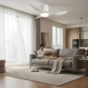Ventilador De Teto Com Luz Led Silencioso Controle Remoto 86 Cm 50hz/60hz Branco Abs 3 - Imagem 10