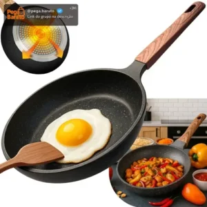 Panela Frigideira Cerâmica De Indução E Gás Compacta Profissional 24 Cm Linha Premium - Aero Home - Imagem 1