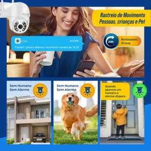 Kit 2 Câmeras Segurança Ip Interna Externa Wifi iCSee Infravermelho Prova D’Água - HW - Imagem 11