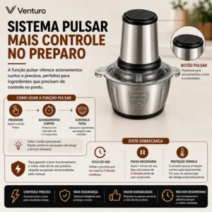 Multiprocessador Triturador Alimentos Elétrico Inox 2l 110v - Imagem 7