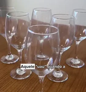 Jogo 6 Taças Vidro Vinho Tinto Agua Mesa Posta Premium - Imagem 10