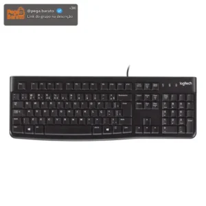 Teclado com fio USB Logitech K120 com Layout ABNT2 - Imagem 1