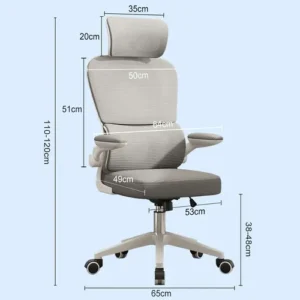 Cadeira Escritório Ergonômica Python Fly B07 Cinza Com Suporte Lombar - Imagem 3