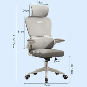 Cadeira Escritório Ergonômica Python Fly Cor Cinza Com Supor - Imagem 3