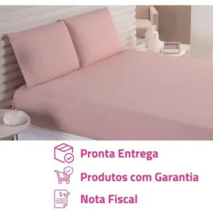 Kit Jogo Lençol Casal Elástico E Fronhas 3pçs 400 Fios Hotel - Imagem 7