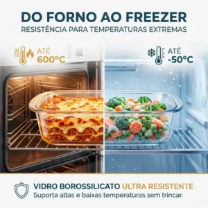 Kit 10 Pote De Vidro Marmita Hermético 640ml Freezer Fitness Vitrex - Imagem 4