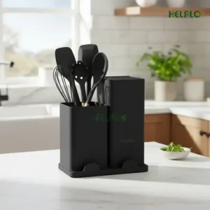 Conjunto 19 Peças Utensílios Cozinha Silicone Preto Helplo - Imagem 8